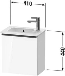 Duravit D-Neo Waschtisch-Unterschrank DE4259L4343 41 X 27,4 Cm, Basalt Matt, Wandhängend, 1 Türe, Links -VIEGA Verkäufe Duravit D Neo Waschtisch Unterschrank DE4259L4343 41 x 274 cm Basalt Matt wandhaengend 1 Tuere links 5