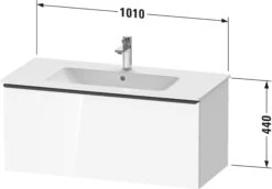 Duravit D-Neo Waschtisch-Unterschrank DE426304949 101 X 46,2 Cm, Graphit Matt, Wandhängend, 1 Auszug -VIEGA Verkäufe Duravit D Neo Waschtisch Unterschrank DE426304949 101 x 462 cm Graphit Matt wandhaengend 1 Auszug 5