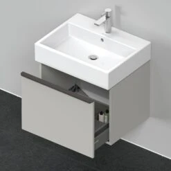 Duravit D-Neo Waschtisch-Unterschrank DE427100707 58,4 X 44,2 Cm, Betongrau Matt, Wandhängend, 1 Auszug -VIEGA Verkäufe Duravit D Neo Waschtisch Unterschrank DE427100707 584 x 442 cm Betongrau Matt wandhaengend 1 Auszug 4