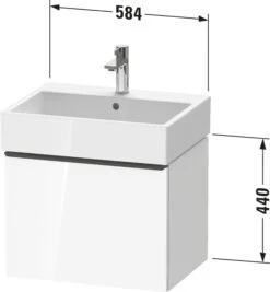 Duravit D-Neo Waschtisch-Unterschrank DE427100707 58,4 X 44,2 Cm, Betongrau Matt, Wandhängend, 1 Auszug -VIEGA Verkäufe Duravit D Neo Waschtisch Unterschrank DE427100707 584 x 442 cm Betongrau Matt wandhaengend 1 Auszug 5
