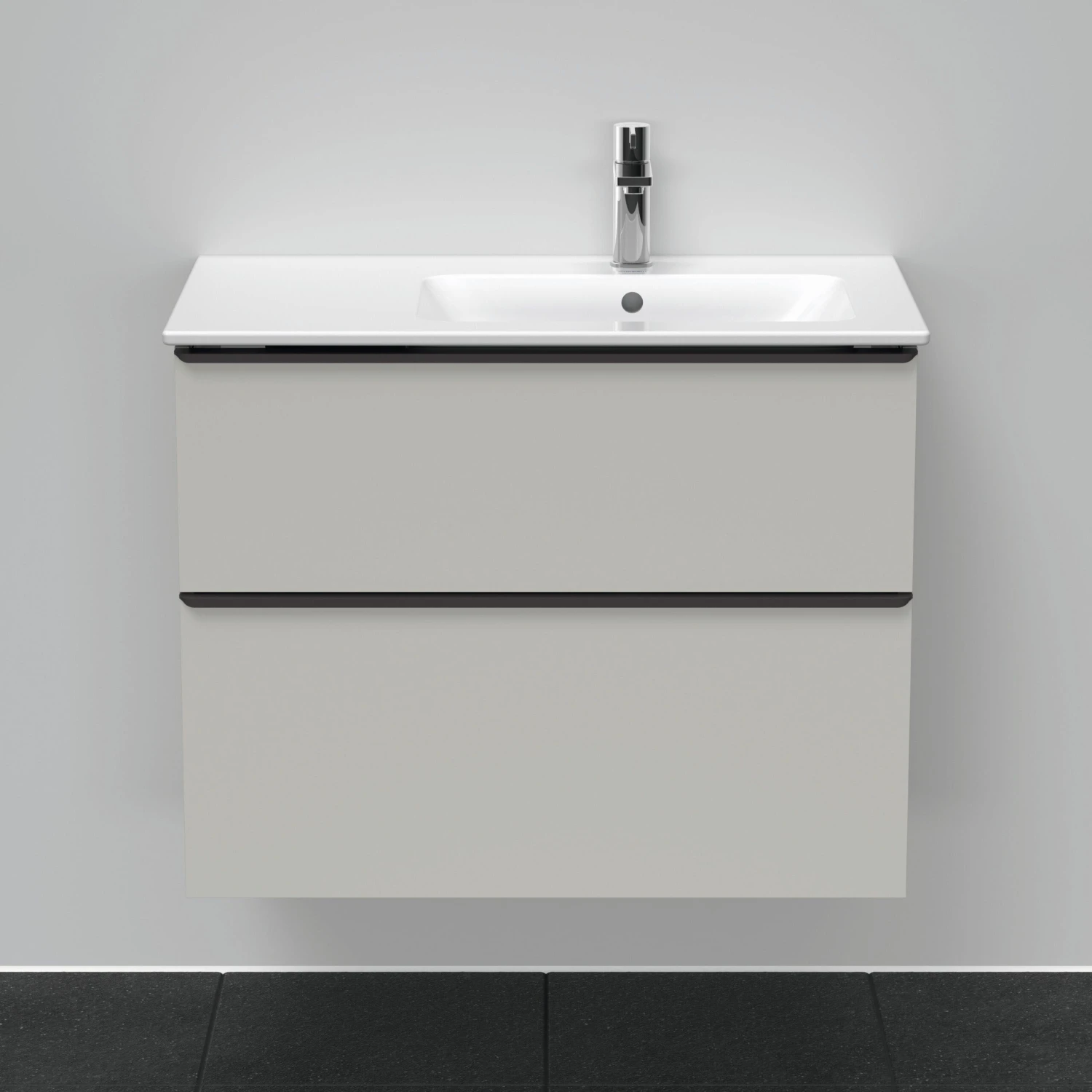 Duravit D-Neo Waschtisch-Unterschrank DE436700707 81 X 46,2 Cm, Betongrau Matt, Wandhängend, 1 Schubkasten, 1 Auszug 1 Duravit D-Neo Waschtisch-Unterschrank DE436700707 81 X 46,2 Cm, Betongrau Matt, Wandhängend, 1 Schubkasten, 1 Auszug