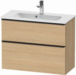 Duravit D-Neo Waschtisch-Unterschrank DE436903030 81 X 37,2, Eiche Natur, Wandhängend, 1 Schubkasten, 1 Auszug