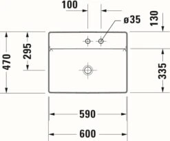 Duravit DuraSquare Aufsatzwaschtisch 2354600041 Weiss, 60x47cm, Mit Hahnloch, Rückwand Glasiert -VIEGA Verkäufe Duravit DuraSquare Aufsatzwaschtisch 2354600041 weiss 60x47cm mit Hahnloch Rueckwand glasiert 6