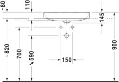 Duravit DuraSquare Aufsatzwaschtisch 2354600041 Weiss, 60x47cm, Mit Hahnloch, Rückwand Glasiert -VIEGA Verkäufe Duravit DuraSquare Aufsatzwaschtisch 2354600041 weiss 60x47cm mit Hahnloch Rueckwand glasiert 7