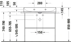 Duravit DuraSquare Möbel-Waschtisch 23538000411 80 X 47 Cm, Ohne Überlauf, Mit Hahnlochbank, 1 Hahnloch, Weiß WonderGliss -VIEGA Verkäufe Duravit DuraSquare Moebel Waschtisch 23538000411 80 x 47 cm ohne Ueberlauf mit Hahnlochbank 1 Hahnloch weiss WonderGliss 7