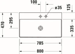 Duravit DuraSquare Möbel-Waschtisch 23538000411 80 X 47 Cm, Ohne Überlauf, Mit Hahnlochbank, 1 Hahnloch, Weiß WonderGliss -VIEGA Verkäufe Duravit DuraSquare Moebel Waschtisch 23538000411 80 x 47 cm ohne Ueberlauf mit Hahnlochbank 1 Hahnloch weiss WonderGliss 8