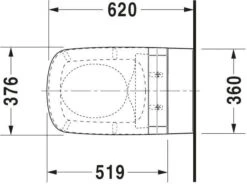 Duravit DuraStyle Wand Tiefspül WC 2537092000 62 Cm Ausladung, Weiss, Mit HygieneGlaze -VIEGA Verkäufe Duravit DuraStyle Wand Tiefspuel WC 2537092000 62 cm Ausladung weiss mit HygieneGlaze 6