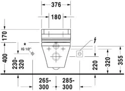Duravit DuraStyle Wand Tiefspül WC 2537092000 62 Cm Ausladung, Weiss, Mit HygieneGlaze -VIEGA Verkäufe Duravit DuraStyle Wand Tiefspuel WC 2537092000 62 cm Ausladung weiss mit HygieneGlaze 8
