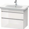Duravit DuraStyle Waschtisch-Unterschrank DS648102143 73 X 44,8 Cm, Nussbaum Dunkel/basalt Matt, 2 Schubkästen, Wandhängend