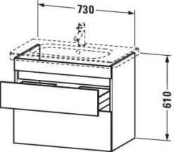 Duravit DuraStyle Waschtisch-Unterschrank DS648102143 73 X 44,8 Cm, Nussbaum Dunkel/basalt Matt, 2 Schubkästen, Wandhängend -VIEGA Verkäufe Duravit DuraStyle Waschtisch Unterschrank DS648102143 73 x 448 cm nussbaum dunkel basalt matt 2 Schubkaesten wandhaengend 2