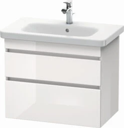 Duravit DuraStyle Waschtisch-Unterschrank DS648102143 73 X 44,8 Cm, Nussbaum Dunkel/basalt Matt, 2 Schubkästen, Wandhängend