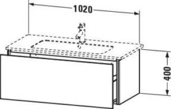 Duravit L-Cube Waschtischunterbau LC614209090 Flannel Grey Seidenmatt, 102x40x48,1cm, 1 Auszug -VIEGA Verkäufe Duravit L Cube Waschtischunterbau LC614209090 Flannel Grey Seidenmatt 102x40x481cm 1 Auszug 2