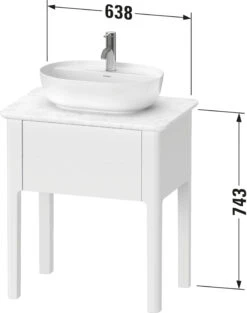 Duravit Luv Waschtischunterschrank LU956006060 68,8x45x74,3cm, Taupe Seidenmatt, 1 Auszug, Stehend -VIEGA Verkäufe Duravit Luv Waschtischunterschrank LU956006060 688x45x743cm Taupe Seidenmatt 1 Auszug stehend 3