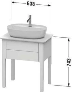 Duravit Luv Waschtischunterschrank LU956006060 68,8x45x74,3cm, Taupe Seidenmatt, 1 Auszug, Stehend -VIEGA Verkäufe Duravit Luv Waschtischunterschrank LU956006060 688x45x743cm Taupe Seidenmatt 1 Auszug stehend 5