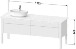 Duravit Luv Waschtischunterschrank LU9568R3636 178,3x57cm, Rechts, Weiß Seidenmatt, 2 Schubkästen, 2 Auszüge, Stehend -VIEGA Verkäufe Duravit Luv Waschtischunterschrank LU9568R3636 1783x57cm rechts Weiss Seidenmatt 2 Schubkaesten 2 Auszuege stehend 3