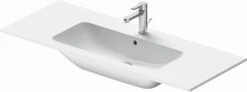 Duravit Me By Starck Möbel-Waschtisch 2336123260 123 X 49 Cm, Weiß Seidenmatt, Ohne Hahnloch, Mit Überlauf, Mit Hahnlochbank