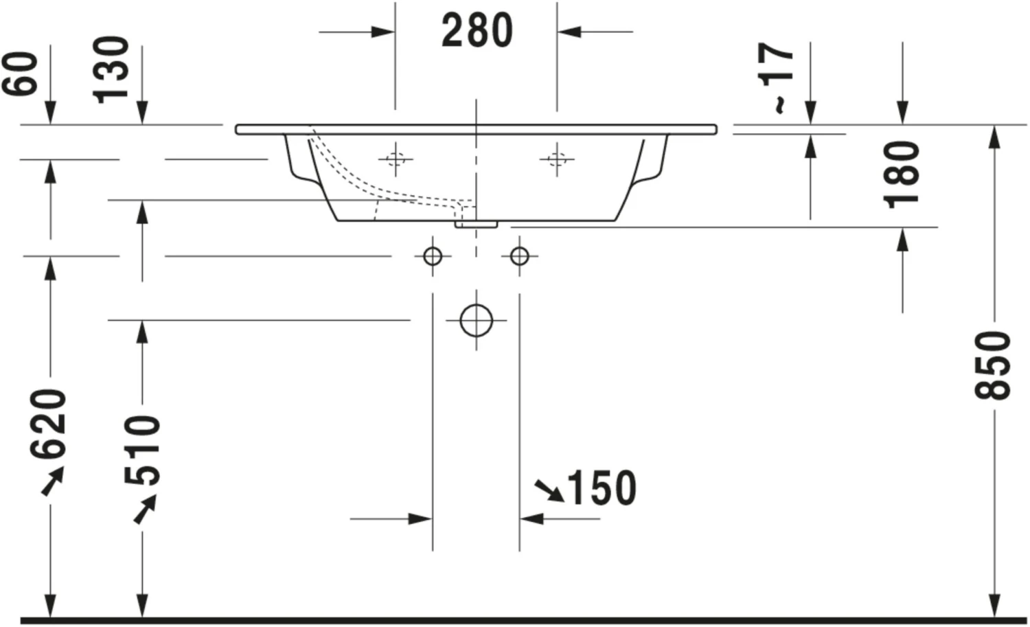 Duravit Me By Starck Möbel-Waschtisch 23368332601 83 X 49 Cm, Weiß Seidenmatt, WonderGliss, Ohne Hahnloch, Mit Überlauf, Mit Hahnlochbank 3 Duravit Me By Starck Möbel-Waschtisch 23368332601 83 X 49 Cm, Weiß Seidenmatt, WonderGliss, Ohne Hahnloch, Mit Überlauf, Mit Hahnlochbank – Bild 3