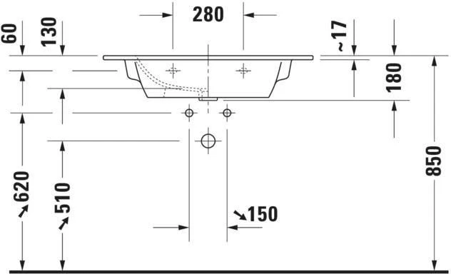 Duravit Me By Starck Möbel-Waschtisch 23368332601 83 X 49 Cm, Weiß Seidenmatt, WonderGliss, Ohne Hahnloch, Mit Überlauf, Mit Hahnlochbank 10 Duravit Me By Starck Möbel-Waschtisch 23368332601 83 X 49 Cm, Weiß Seidenmatt, WonderGliss, Ohne Hahnloch, Mit Überlauf, Mit Hahnlochbank – Bild 10