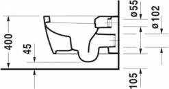 Duravit Me By Starck Wand-Tiefspül-WC 25280926001 37 X 57 Cm, 4,5 L, Mit Durafix, Weiß/Weiß Seidenmatt WonderGliss -VIEGA Verkäufe Duravit Me by Starck Wand Tiefspuel WC 25280926001 37 x 57 cm 45 l mit Durafix Weiss Weiss Seidenmatt WonderGliss 7