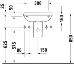 Duravit Starck 3 Handwaschbecken 0751500000 50 X 26 Cm, Weiss, Hahnloch Vorstich -VIEGA Verkäufe Duravit Starck 3 Handwaschbecken 0751500000 50 x 26 cm weiss Hahnloch Vorstich 4