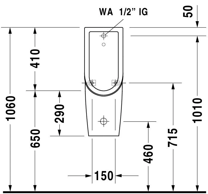 Duravit Starck 3 Urinal 0827250000 Weiss, Zulauf Von Hinten, Mit Spüldüse 5 Duravit Starck 3 Urinal 0827250000 Weiss, Zulauf Von Hinten, Mit Spüldüse – Bild 5