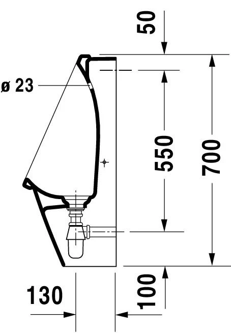 Duravit Starck 3 Urinal 0827250000 Weiss, Zulauf Von Hinten, Mit Spüldüse 6 Duravit Starck 3 Urinal 0827250000 Weiss, Zulauf Von Hinten, Mit Spüldüse – Bild 6