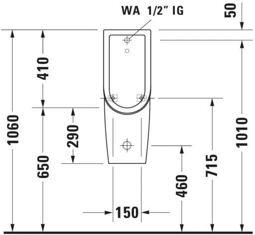 Duravit Starck 3 Urinal 0827250000 Weiss, Zulauf Von Hinten, Mit Spüldüse 7 Duravit Starck 3 Urinal 0827250000 Weiss, Zulauf Von Hinten, Mit Spüldüse – Bild 7