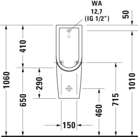Duravit Starck 3 Urinal 0827250000 Weiss, Zulauf Von Hinten, Mit Spüldüse 8 Duravit Starck 3 Urinal 0827250000 Weiss, Zulauf Von Hinten, Mit Spüldüse – Bild 8