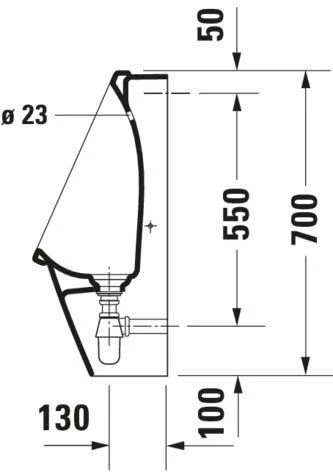 Duravit Starck 3 Urinal 0827250000 Weiss, Zulauf Von Hinten, Mit Spüldüse 9 Duravit Starck 3 Urinal 0827250000 Weiss, Zulauf Von Hinten, Mit Spüldüse – Bild 9