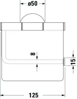 Duravit Starck T Papierrollenhalter 0099404600 Schwarz Matt, Mit Deckel -VIEGA Verkäufe Duravit Starck T Papierrollenhalter 0099404600 schwarz matt mit Deckel 2