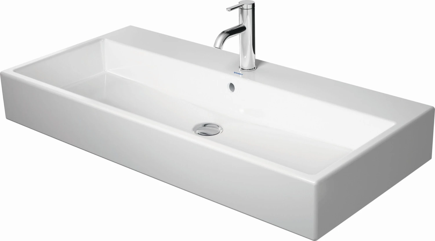 Duravit Vero Air Waschtisch 23501000271 Weiss Wondergliss, 100x47cm, Hahnloch, Geschliffen 2 Duravit Vero Air Waschtisch 23501000271 Weiss Wondergliss, 100x47cm, Hahnloch, Geschliffen – Bild 2