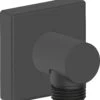 Duravit Wandanschlussbogen UV0630011046 DN 15, Rosette Eckig, Schwarz Matt
