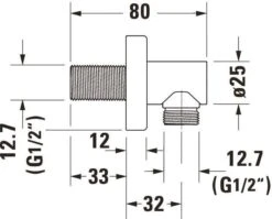 Duravit Wandanschlussbogen UV0630011046 DN 15, Rosette Eckig, Schwarz Matt -VIEGA Verkäufe Duravit Wandanschlussbogen UV0630011046 DN 15 Rosette eckig schwarz matt 5