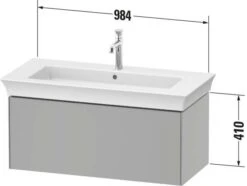 Duravit White Tulip Waschtisch-Unterschrank WT424206060 98,4 X 45,8 Cm, Taupe Seidenmatt, Wandhängend, 1 Auszug -VIEGA Verkäufe Duravit White Tulip Waschtisch Unterschrank WT424206060 984 x 458 cm Taupe Seidenmatt wandhaengend 1 Auszug 2
