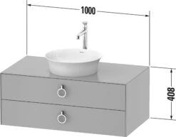 Duravit White Tulip Waschtisch-Unterschrank WT499103939 100 X 55 Cm, Nordic Weiß Seidenmatt, Wandhängend, 2 Schubkästen Mit Griff, 1 Konsolenplatte -VIEGA Verkäufe Duravit White Tulip Waschtisch Unterschrank WT499103939 100 x 55 cm Nordic Weiss Seidenmatt wandhaengend 2 Schubkaesten mit Griff 1 Konsolenplatte 2