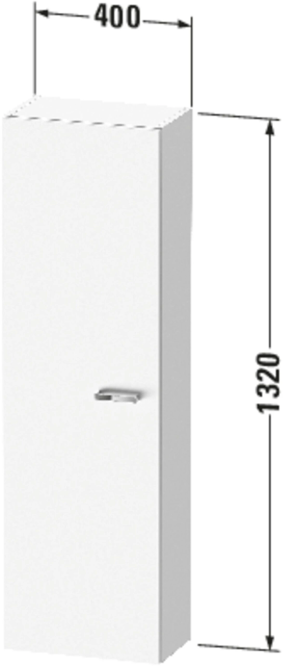 Duravit XBase Halbhochschrank XB1143R5252 40x132x24,3cm, Anschlag Rechts, Europäische Eiche, 1 Tür 2 Duravit XBase Halbhochschrank XB1143R5252 40x132x24,3cm, Anschlag Rechts, Europäische Eiche, 1 Tür – Bild 2