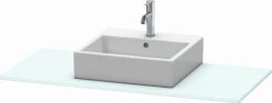Duravit XSquare Konsole XS060F00909 120x55cm, Mit 1 Ausschnitt, Lichtblau Matt