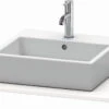 Duravit XSquare Konsole XS060GM2222 140x55cm, Mit 1 Ausschnitt, Mittig, Weiß Hochglanz