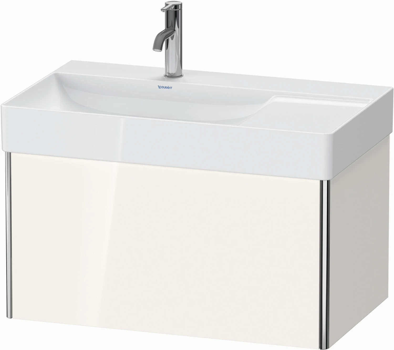 Duravit XSquare Waschtisch-Unterschrank XS406202222 78,4x39,7x46cm, 1 Auszug, Weiß Hochglanz 2 Duravit XSquare Waschtisch-Unterschrank XS406202222 78,4x39,7x46cm, 1 Auszug, Weiß Hochglanz – Bild 2