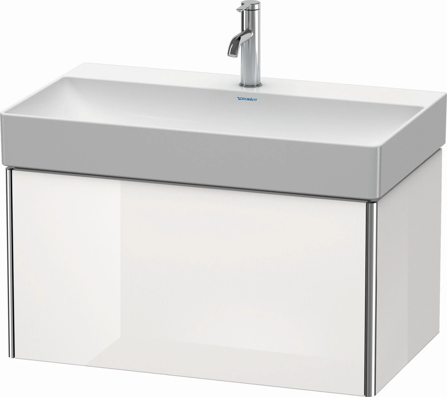 Duravit XSquare Waschtisch-Unterschrank XS406202222 78,4x39,7x46cm, 1 Auszug, Weiß Hochglanz 3 Duravit XSquare Waschtisch-Unterschrank XS406202222 78,4x39,7x46cm, 1 Auszug, Weiß Hochglanz – Bild 3