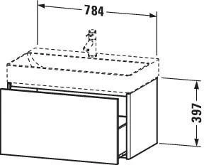 Duravit XSquare Waschtisch-Unterschrank XS406202222 78,4x39,7x46cm, 1 Auszug, Weiß Hochglanz 5 Duravit XSquare Waschtisch-Unterschrank XS406202222 78,4x39,7x46cm, 1 Auszug, Weiß Hochglanz – Bild 5