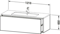Duravit XSquare Waschtisch-Unterschrank XS407409292 121x40x47,8cm, 1 Auszug, Steingrau Seidenmatt -VIEGA Verkäufe Duravit XSquare Waschtisch Unterschrank XS407409292 121x40x478cm 1 Auszug Steingrau seidenmatt 2