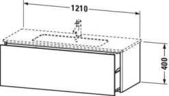 Duravit XSquare Waschtisch-Unterschrank XS407409292 121x40x47,8cm, 1 Auszug, Steingrau Seidenmatt -VIEGA Verkäufe Duravit XSquare Waschtisch Unterschrank XS407409292 121x40x478cm 1 Auszug Steingrau seidenmatt 3