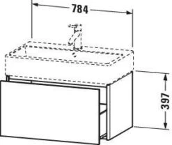 Duravit XSquare Waschtisch-Unterschrank XS409509292 78,4x39,7x46cm, 1 Auszug, Steingrau Seidenmatt -VIEGA Verkäufe Duravit XSquare Waschtisch Unterschrank XS409509292 784x397x46cm 1 Auszug Steingrau seidenmatt 2
