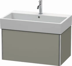 Duravit XSquare Waschtisch-Unterschrank XS409509292 78,4x39,7x46cm, 1 Auszug, Steingrau Seidenmatt