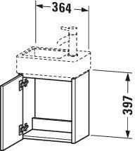 Duravit XSquare Waschtisch-Unterschrank XS4099L3636 36,4x39,7x24cm, Tür Links, Weiß Seidenmatt 3 Duravit XSquare Waschtisch-Unterschrank XS4099L3636 36,4x39,7x24cm, Tür Links, Weiß Seidenmatt – Bild 3