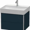 Duravit XSquare Waschtisch-Unterschrank XS416109898 58,4x39,7x46cm, 2 Schubkästen, Nachtblau Seidenmatt