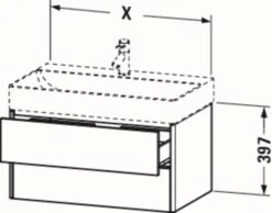 Duravit XSquare Waschtisch-Unterschrank XS416109898 58,4x39,7x46cm, 2 Schubkästen, Nachtblau Seidenmatt -VIEGA Verkäufe Duravit XSquare Waschtisch Unterschrank XS416109898 584x397x46cm 2 Schubkaesten Nachtblau seidenmatt 2