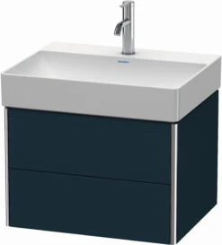 Duravit XSquare Waschtisch-Unterschrank XS416109898 58,4x39,7x46cm, 2 Schubkästen, Nachtblau Seidenmatt