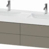 Duravit XSquare Waschtisch-Unterschrank XS416409292 118,4x39,7x46cm, 4 Schubkästen, Steingrau Seidenmatt